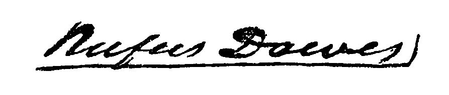 Signature of Rufus Dawes