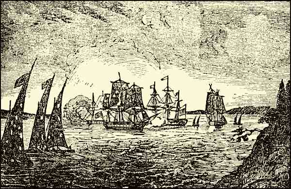 Illustration: BATTLE OF LAKE CHAMPLAIN.