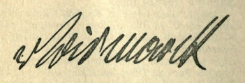 signature of Otto von Bismarck